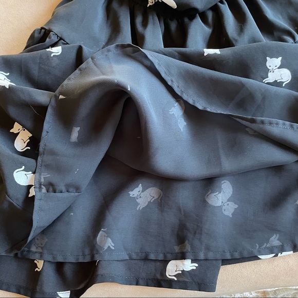 Forever 21 Dress - Black and White Cat Print, Size Small - Picture 6 of 11